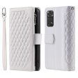 005 Style PU Leather Phone Cover for Xiaomi Redmi Note 11 Pro 4G (Mediatek)   11 Pro 5G (Qualcomm), Rhombus Texture Zipper Pocket Shell Stand Wallet Case with Strap on Sale