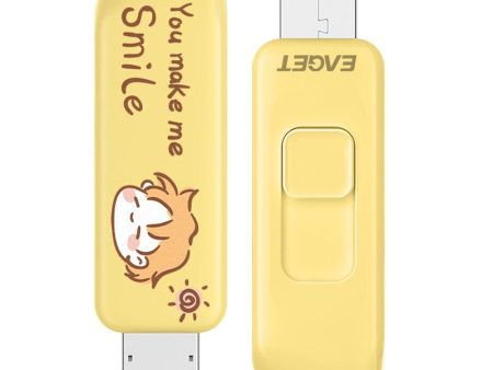 EAGET F66 Cartoon Painted 64G U Disk USB3.0 Flash Drive High-Speed 120MB S Data Transfer Memory Stick For Cheap