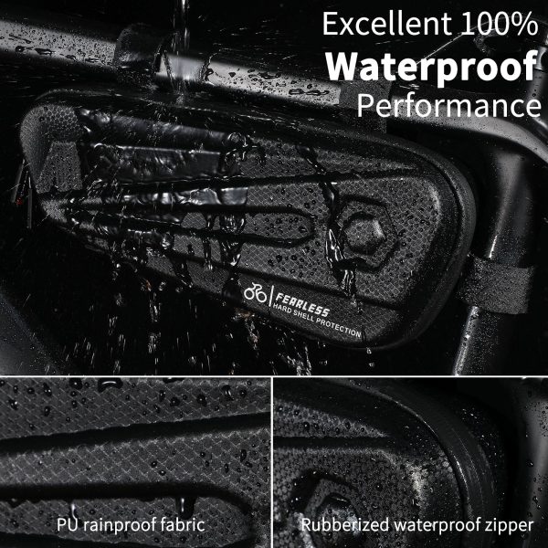 WEST BIKING Reflective Bicycle Seat Tube Bag Waterproof MTB Road Cycling Storage Bag For Cheap