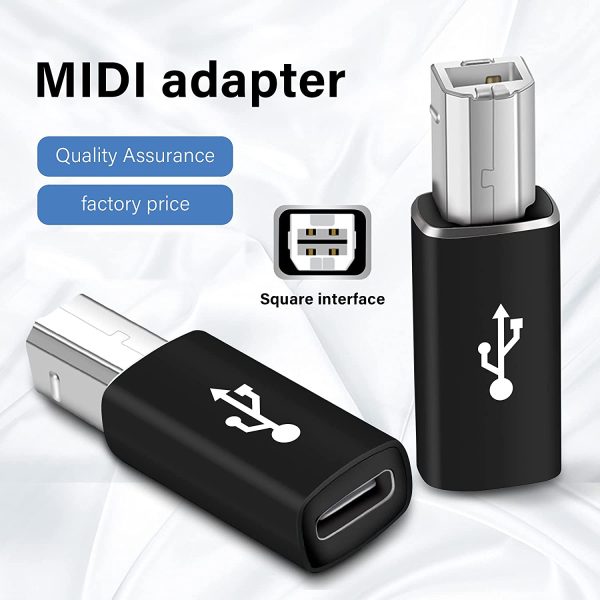 XQ-ZH0012 Type-C to MIDI Adapter USB-C Female to MIDI Converter Connector for Electronic Musical Instrument Printer on Sale