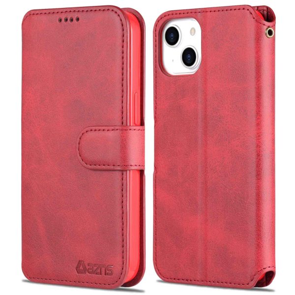 AZNS PU Leather Case for iPhone 14 6.1 inch, Viewing Stand Wallet Magnetic Flip Folio Book Phone Cover on Sale