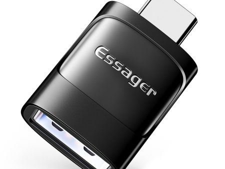 ESSAGER USB Female to Type-C Male USB3.0 5Gbps Data Transmission Charging Connector OTG Adapter For Cheap