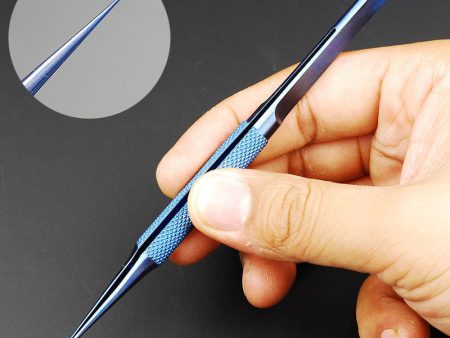 0.15mm Titanium Alloy Fingerprint Jump Wire Tweezer for Mobile Phone Mainboard Maintenance For Sale