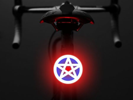 3664 Creative Bicycle Tail Light IPX2 Waterproof Small Bike LED Light Support USB Charging for Outdoor Cycling Discount