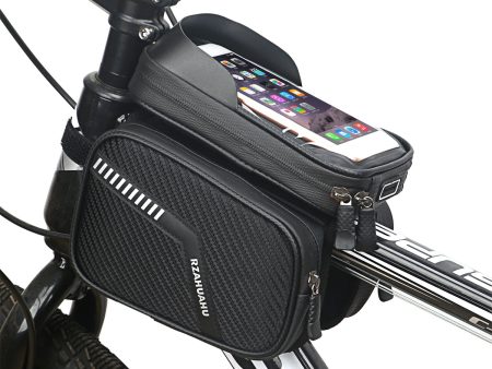 Waterproof Cycling Bike Front Frame Bag 7.2-inch Phone Touchscreen Visor Pouch Bicycle Top Tube Storage Bag For Discount