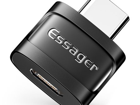 ESSAGER Micro USB Female to Type-C Male USB2.0 Data Transfer Charging OTG Adapter Cheap