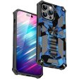 For iPhone 14 Pro 6.1 inch Anti-drop Military Grade Camouflage Kickstand Phone Case PC + TPU Scratch Resistant Cellphone Cover For Sale