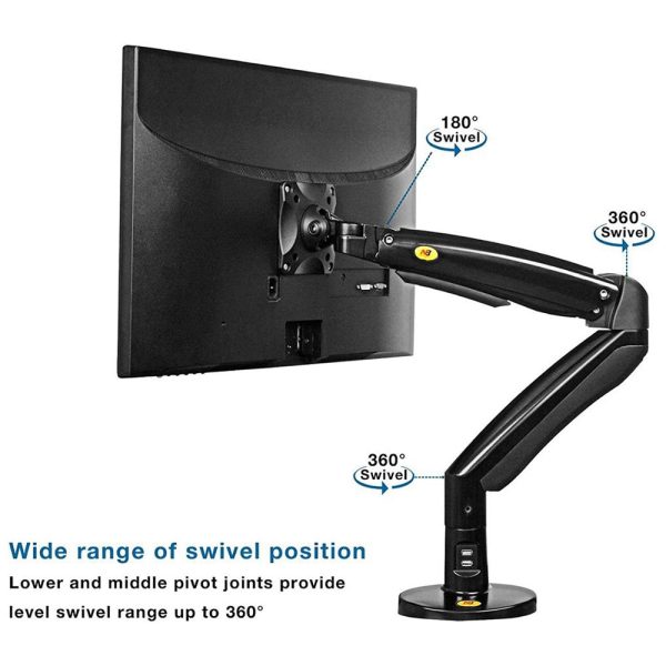 NORTH BAYOU F100A 22-35 inch Computer Monitor Desktop Rotatable Holder Adjustable Support Arm Bracket For Discount