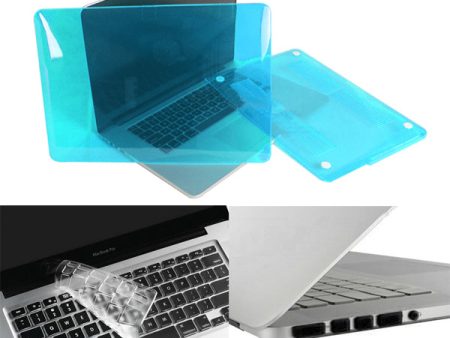 Light Blue ENKAY HAT PRINCE for MacBook Pro 13.3  A1425 Retina Display Crystal PC Shell + Keyboard Film + Anti-dust Plugs Hot on Sale