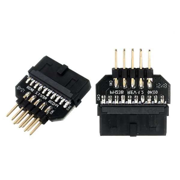 PH23B Motherboard USB2.0 9Pin Male to USB3.0 19Pin Female Front Panel Plug-in Connector Adapter Converter Hot on Sale