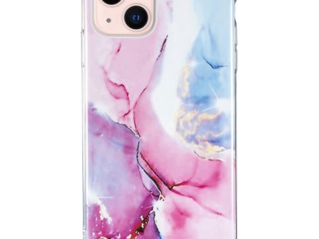 For iPhone 13 mini 5.4 inch Marble Pattern IMD Slim Phone Case Anti-drop Soft TPU Back Cover For Cheap