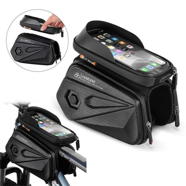 WEST BIKING 6.5inch Touch Screen Phone Bag Waterproof MTB Road Bike Top Tube Frame Bag Discount