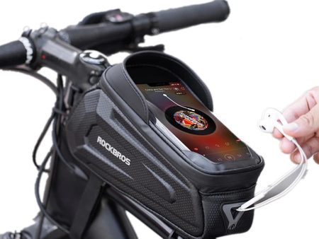 ROCKBROS Bike Phone Bag Waterproof Bicycle Frame Bag Pannier Top Tube Touch Screen Cycling Bag Online Sale