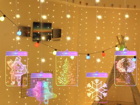 3D Christmas String Festival LED Light Home Room Decor Mini Small Light String [USB Christmas Style] Online