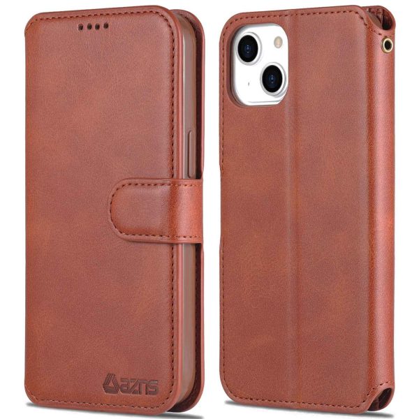 AZNS PU Leather Case for iPhone 14 6.1 inch, Viewing Stand Wallet Magnetic Flip Folio Book Phone Cover on Sale