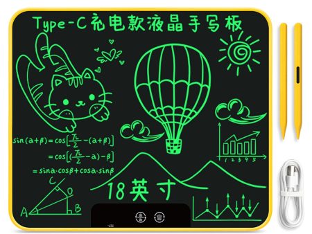 180X 18inch Rechargeable LCD Writing Tablet Digital Graphic Drawing Board Ultra-thin Memo Board, Monochrome Handwriting For Cheap