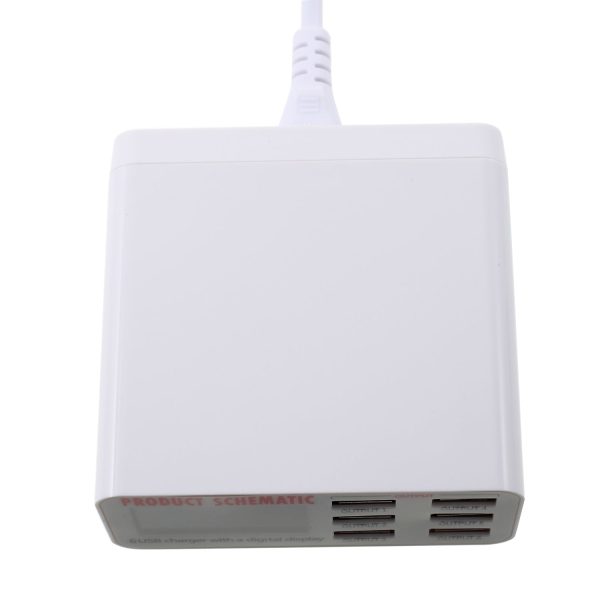 6 USB Ports Charger with Digital Display 30W Total 5V 6A Output Online