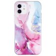 For iPhone 12 mini 5.4 inch IMD Marble Pattern Ultra Slim Phone Case Drop-proof Protective Cover Sale