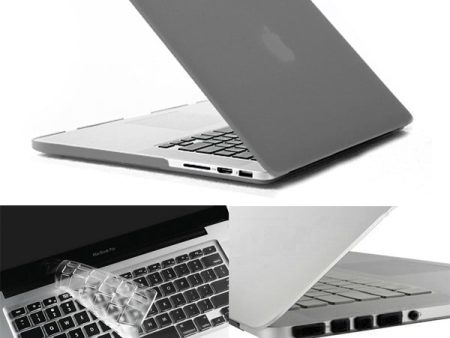 Grey ENKAY HAT PRINCE Matte Plastic Case + Keyboard Film + Anti-dust Plugs for MacBook Pro 15.4  w  Retina Display (A1398) Online Hot Sale