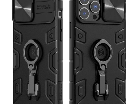 NILLKIN CamShield Armor Pro Case for iPhone 13 Pro Max 6.7 inch, Hard PC Soft TPU Impact Resistant Protective Cover with Rotating Kickstand Online Hot Sale