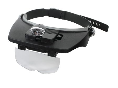 2-LED Headband Magnifier Magnifying Glass Loupe for Reading Jewelry Appraisal Etc (MG81001-A) Hot on Sale