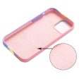 For iPhone 14 Plus 6.7 inch Rainbow Design Liquid Silicone Phone Back Cover Anti-scratch Anti-drop Case on Sale