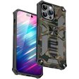 For iPhone 14 Pro 6.1 inch Anti-drop Military Grade Camouflage Kickstand Phone Case PC + TPU Scratch Resistant Cellphone Cover For Sale