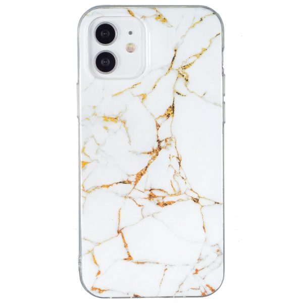 For iPhone 12 mini 5.4 inch IMD Marble Pattern Ultra Slim Phone Case Drop-proof Protective Cover Sale