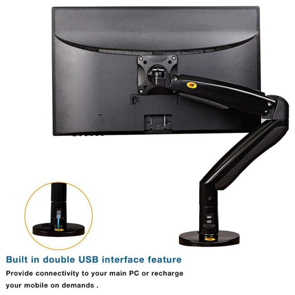 NORTH BAYOU F100A 22-35 inch Computer Monitor Desktop Rotatable Holder Adjustable Support Arm Bracket For Discount