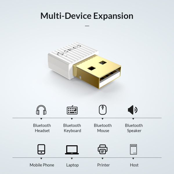 ORICO BTA-508 USB Bluetooth 5.0 Adapter Mini Wireless Dongle for PC Laptop Online now