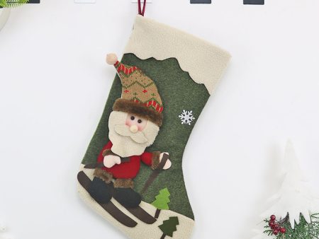 Christmas Stocking Candy Bag Socks Gift Bag Xmas Tree Decorative Ornament Sale