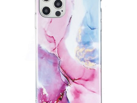 For iPhone 12 Pro Max 6.7 inch Soft TPU Case Stylish Marble Pattern IMD Protective Phone Back Cover Fashion