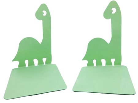 1 Pair Bookends Cartoon Dinosaur Bookshelf Non-slip Metal Book Storage Organizer for Home, School, Office Online