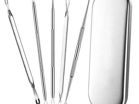 5Pcs Set Blackhead Remover Pimple Popper Tool Kit Professional Stainless Steel Pimples Comedone Extractor Removal Tool Cheap