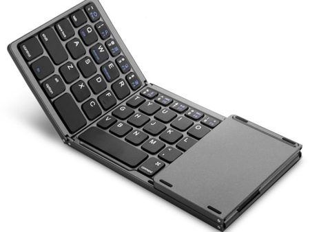 B033 Triple Folding Wireless Bluetooth Keyboard with High Sensitive Touchpad for Apple iOS   Windows   Android Discount