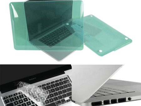 Green ENKAY HAT PRINCE for MacBook Pro 13.3  A1425 Retina Display Crystal PC Shell + Keyboard Film + Anti-dust Plugs For Discount