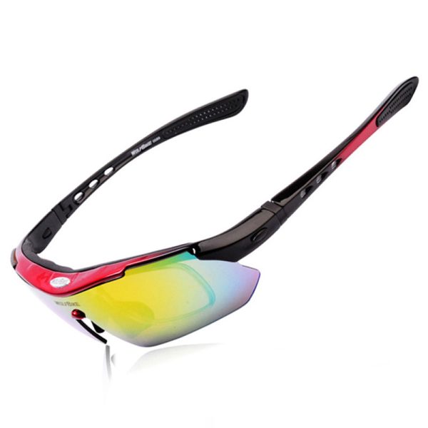 WOLFBIKE BYJ-013 Bicycle Cycling Glasses Sports Sunglasses Anti-UV Polarized Goggles with Interchangeable Lenses Online now