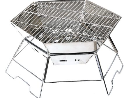 HALIN Stainless Steel Barbecue Charcoal Grill Hexagon Shaped BBQ Tool Kits for Outdoor Picnic BBQ Sale