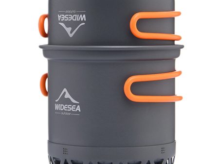 WIDESEA WSC-105 Camping Cookware Energy-gathering Ring Bottom Lightweight Pot for Backpacking Outdoor BBQ Hiking Picnic (BPA-free, No FDA Certified) Supply