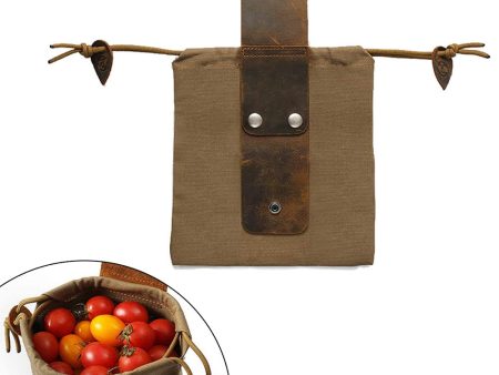 Garden Picking Fruit Bag Canvas Drawstring Foraging Bag Belt Bag Harvesting Bag For Sale