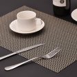 MJ7814 PVC Braided Non-Slip Placemat Dining Table Mat Heat-insulated Tableware Bowl Pads Supply