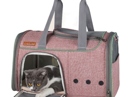 LDLC QS-056 Portable Pet Cross Body Bag Dog Cat Breathable Shoulders Bag Folding Travel Pet Carrier Case Online Hot Sale