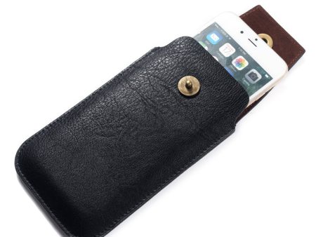 6.5 inch PU Leather Phone Pouch Waist Bag, Size: 19 x 11 x 2cm For Sale