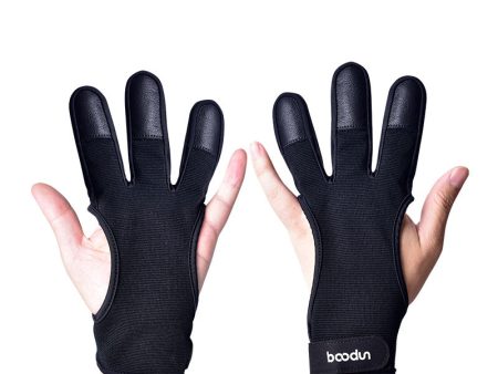 BOODUN 1280 3 Fingers Gloves Archery Guard Hand Protective Safety for Recurve Compound Bow Shooting Crossbow Slingshot Hunting Hot on Sale