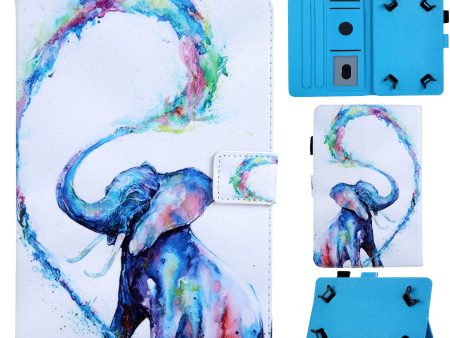 Universal 7-inch Animal Patterned Tablet PU Leather Card Holder Case for Galaxy Tab A 7.0   Lenovo Tab3 7 Plus, etc Sale