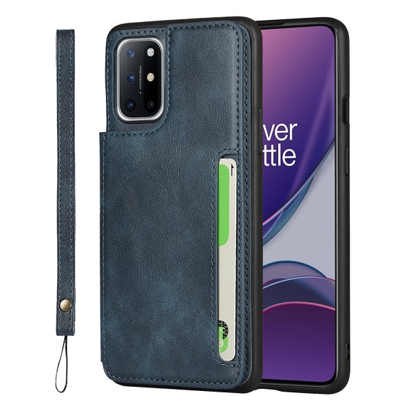 For OnePlus 8T Button Flip PU Leather Coated TPU Wallet Phone Cover Case Fashion