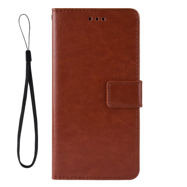 Crazy Horse Wallet Stand Leather Shell with Strap for OnePlus Nord N100 Cell Phone Accessory Online Hot Sale