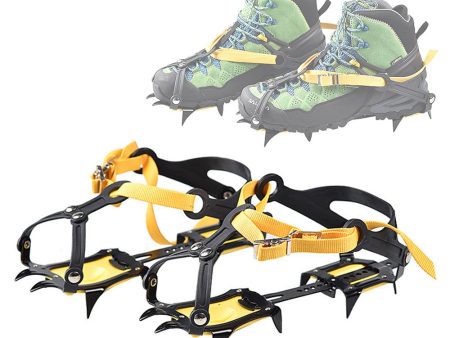 LUCKSTONE 10 Teeth Anti-slip Crampons Manganese Steel Climbing Gear Snow Ice Climbing Shoe Grippers Traction Device Hot on Sale