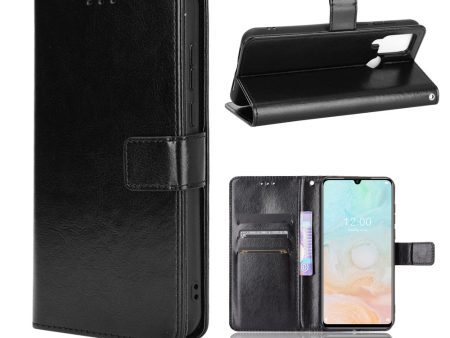 Crazy Horse Texture Wallet Leather Shell with Strap Phone Case for Doogee N20 Pro Online now