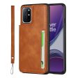 For OnePlus 8T Button Flip PU Leather Coated TPU Wallet Phone Cover Case Fashion